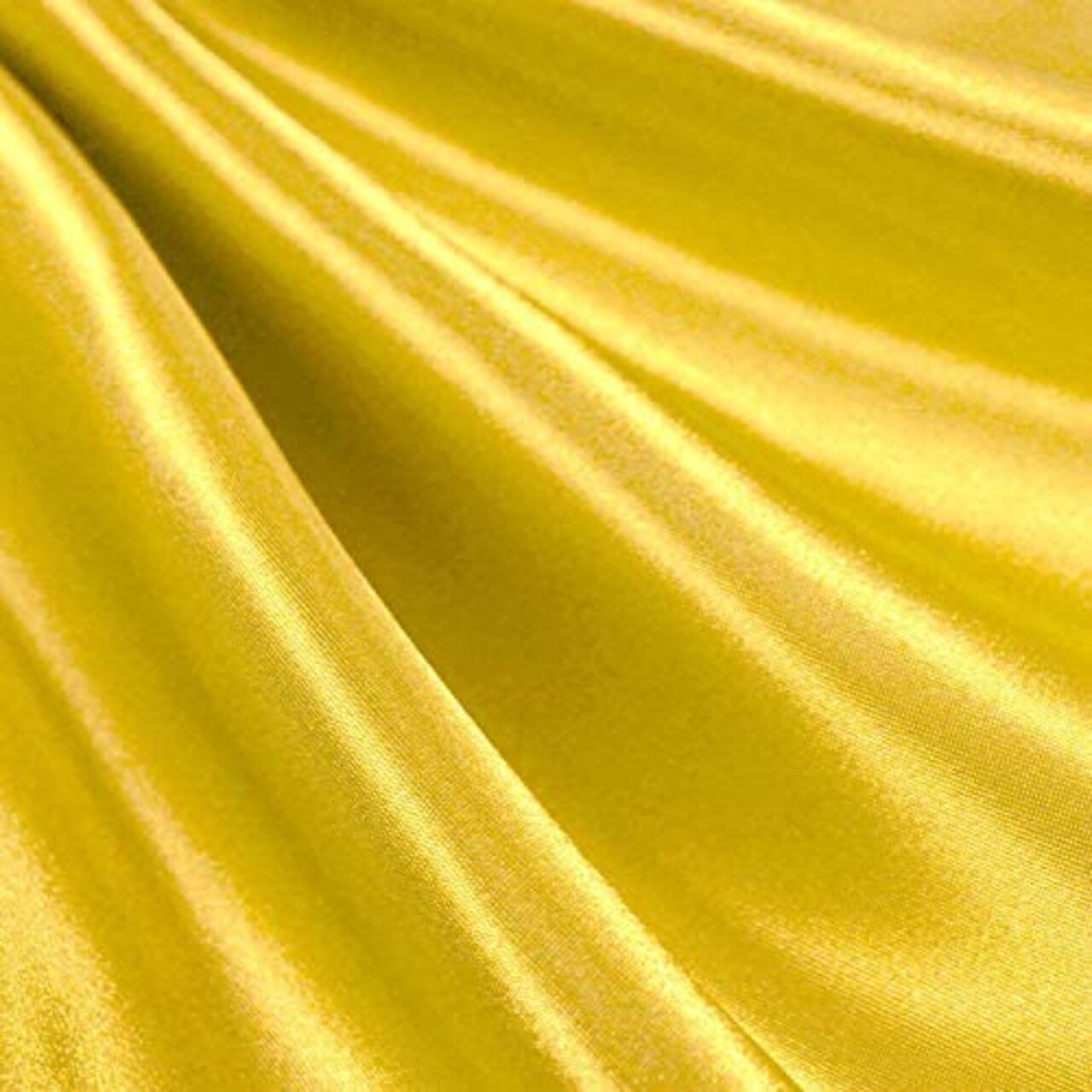 1 Yard Yellow Stretch Charmeuse Satin Fabric 60" Wide, Soft Polyester Spandex Blend for Gowns, Decor & Crafts